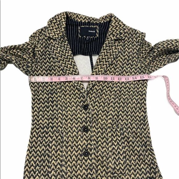 Hurley Winchester‎ Chevron Print Blazer Tan Small - Picture 7 of 16